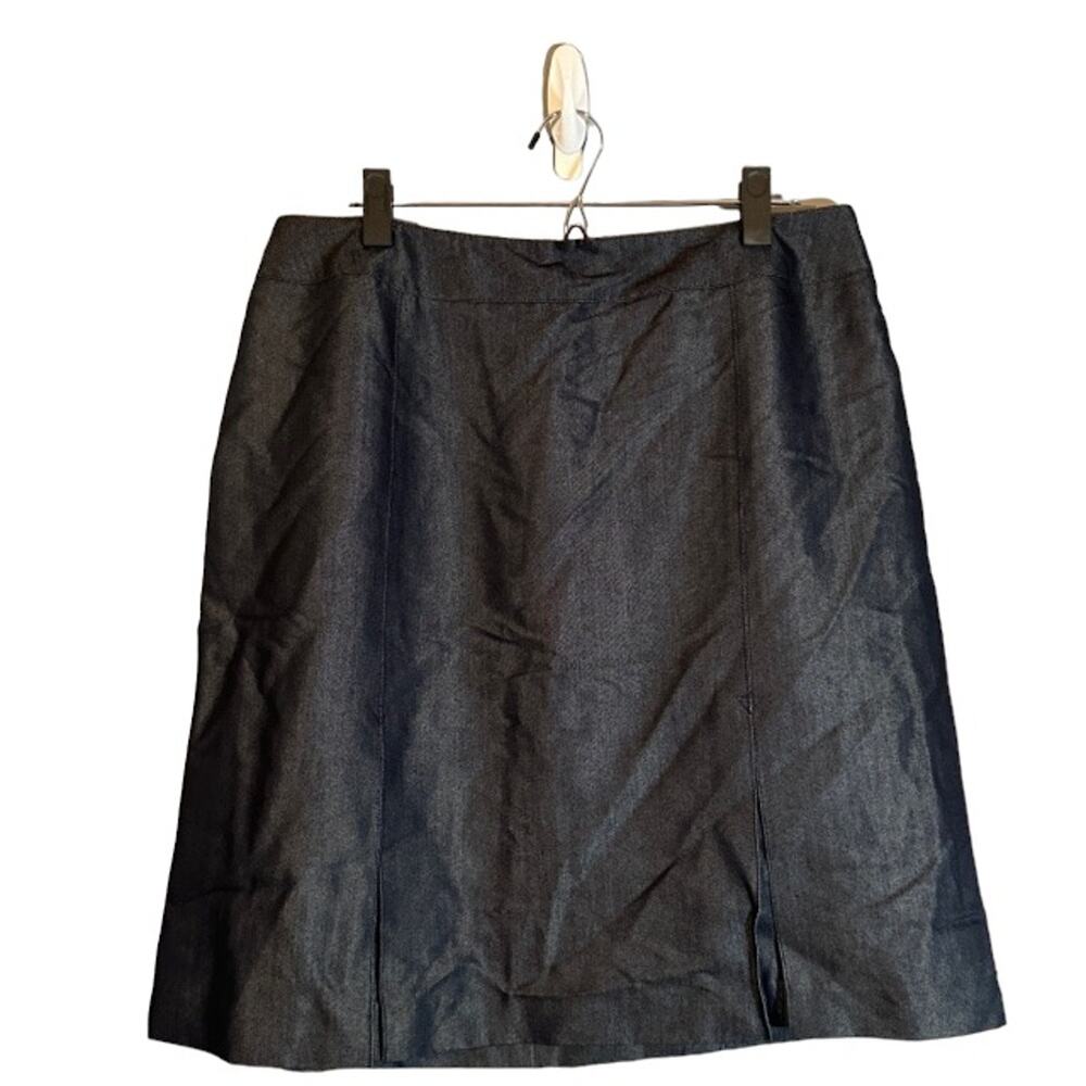 Norton McNaughton Jeanius Women’s Black Jean Pencil Skirt Back Zipper Size 14